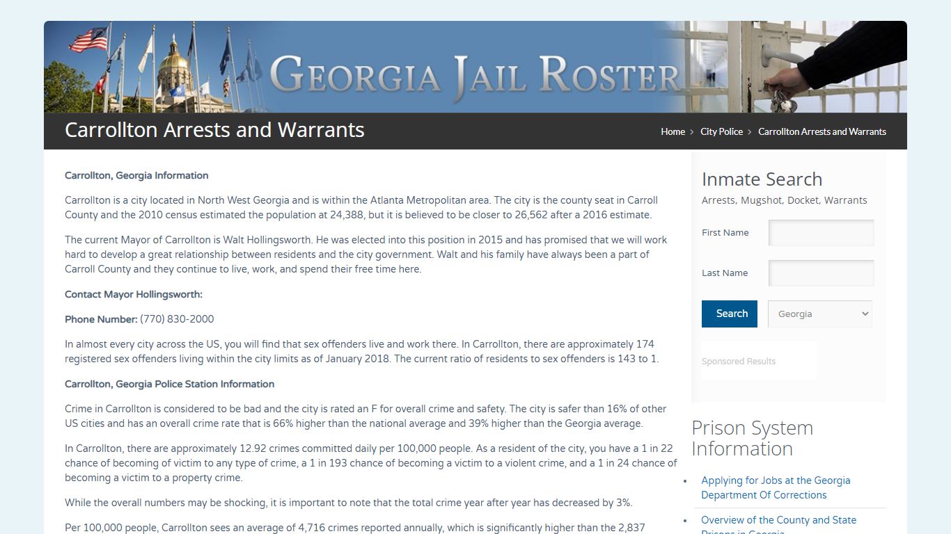 Carrollton Arrests and Warrants | Georgia Jail Inmate Search